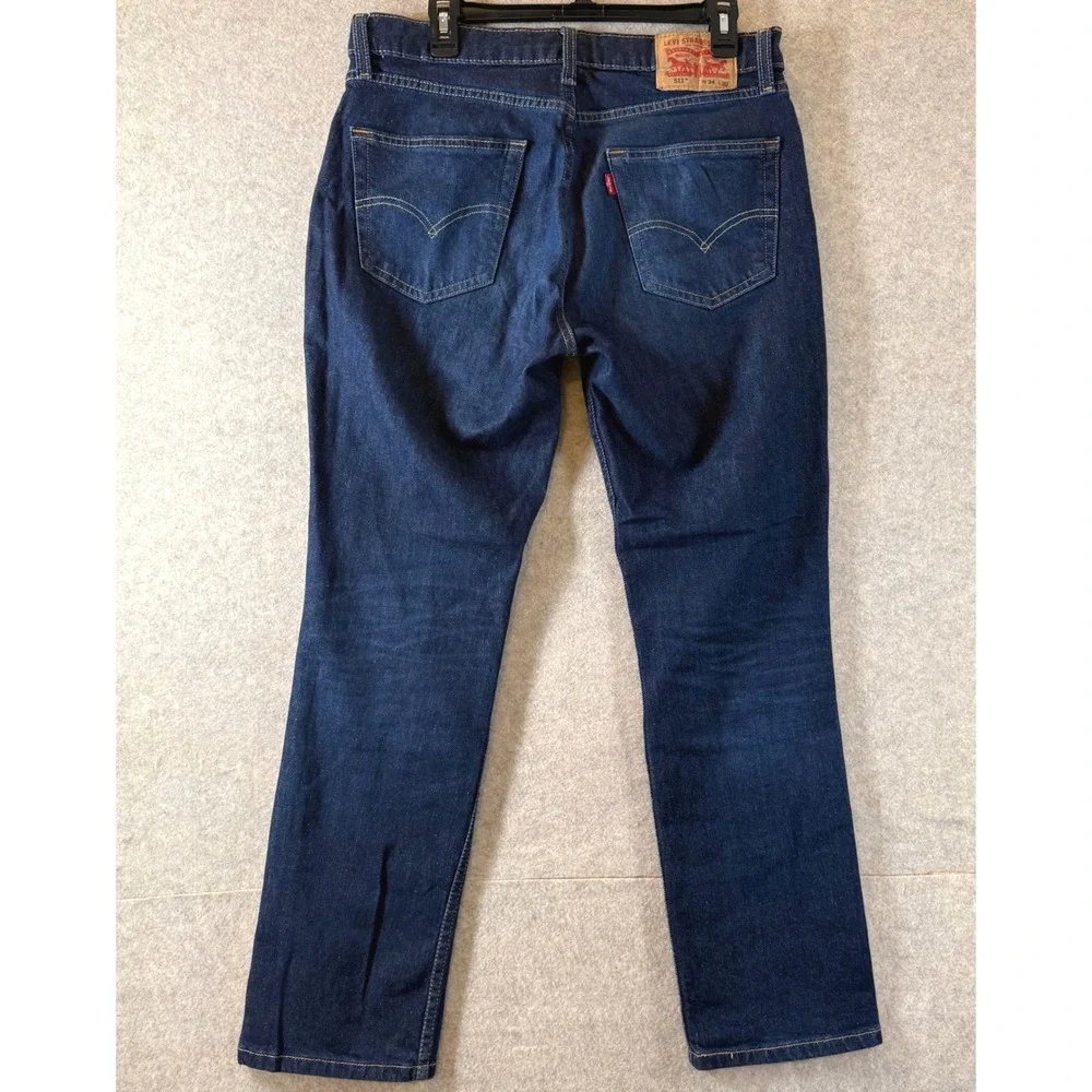 Levi's 511 Slim Fit Jeans 34x30 Dark Indigo Denim Stretch 04511-4534